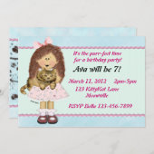 Invitation Partie de chat (Devant / Derrière)