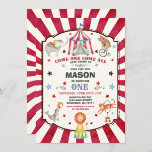 Invitation Partie de cirque d'invitation d'anniversaire de