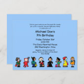 Invitation Partie de costume d'anniversaire de Spooktacular (Devant / Derrière)