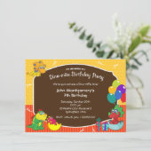 Invitation Partie de costume de coup d'anniversaire de (Debout devant)