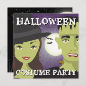 Invitation Partie de costume de Halloween d'adultes de (Devant / Derrière)