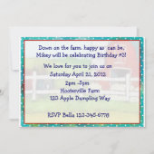 Invitation Partie de coup de basse-cour (Dos)