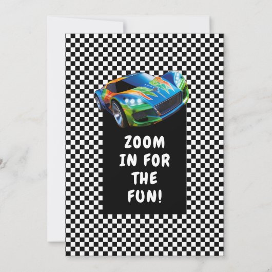 Invitation Partie de course de prêt Go (Dos)