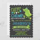 Invitation Partie de crocodile d'invitation d'anniversaire (Devant)