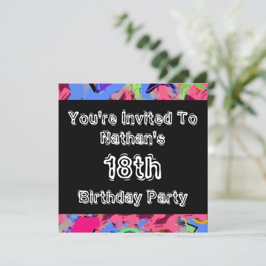 Invitation Partie de ~ de graffiti (Debout devant)