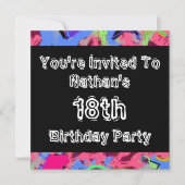 Invitation Partie de ~ de graffiti (Devant)