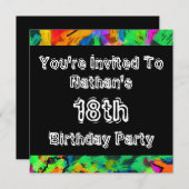 Invitation Partie de ~ de graffiti (Devant / Derrière)