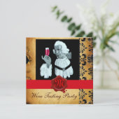 INVITATION PARTIE DE DÉGUSTATION DE VIN DE SOMMELIER SCEAU DE (Debout devant)