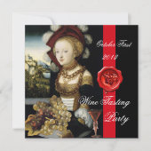 INVITATION PARTIE DE DÉGUSTATION DE VIN DU VIGNEAU DE RAISIN (Devant)