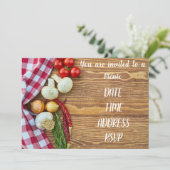 Invitation Partie de déjeuner de pique-nique (Debout devant)