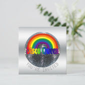 Invitation Partie de disco de la fête d'anniversaire de danse (Debout devant)