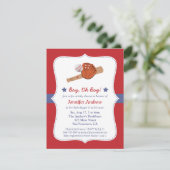 Invitation Partie de douche de bébé d'étoile de base-ball (Debout devant)