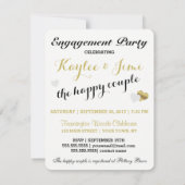 Invitation Partie de Fête des mariées de Pointe Polka Coeur B (Dos)