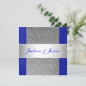 Invitation Partie de fiançailles blanche élégante de Paisley (Debout devant)