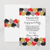 Invitation Partie de fiançailles de Merci épousant le casino (Devant / Derrière)