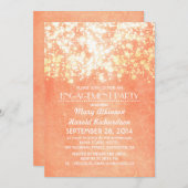 Invitation partie de fiançailles de pêche et d'or (Devant / Derrière)