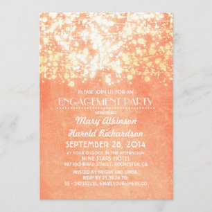 Invitation partie de fiançailles de pêche et d'or