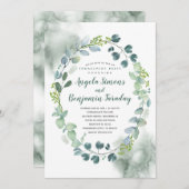 Invitation Partie de fiançailles d'eucalyptus de la verdure | (Devant / Derrière)