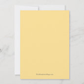 Invitation Partie de fiançailles florale de pavot jaune (Dos)