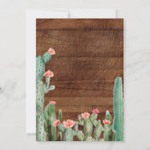 Invitation Partie de fiançailles mexicaine rustique de fiesta (Dos)