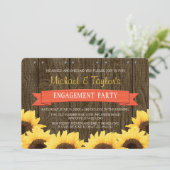 INVITATION PARTIE DE FIANÇAILLES RUSTIQUE DE CORAIL DE (Debout devant)