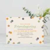 Invitation Partie de Friendsgiving de confettis (Debout devant)