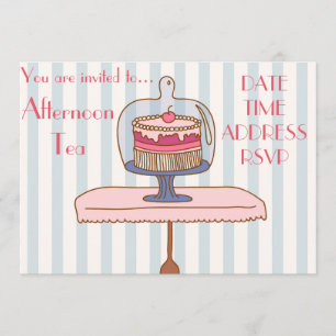 Invitation Partie de goûter française d'après-midi d'art déco
