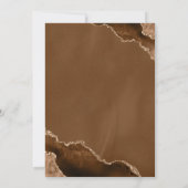 Invitation Partie de graduation Brown Gold Agate (Dos)