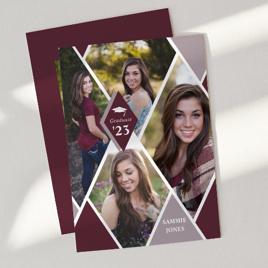 Invitation Partie de graduation de collection photo Diamond m