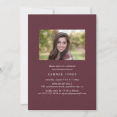 Invitation Partie de graduation de collection photo Diamond m (Dos)