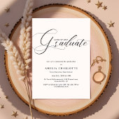 Invitation Partie de graduation de la typographie de script n