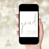 Invitation Partie de graduation de l'or moderne Grad