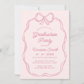 Invitation Partie de graduation du ruban lunaire (Devant)