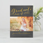 Invitation Partie de graduation du tableau de bord | Fond d'o (Debout devant)