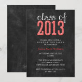 Invitation Partie de graduation du tableau de bord | Parties  (Devant / Derrière)