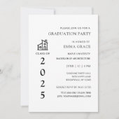 Invitation Partie de graduation en architecture architecte mi (Devant)