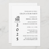 Invitation Partie de graduation en architecture architecte mi (Devant / Derrière)