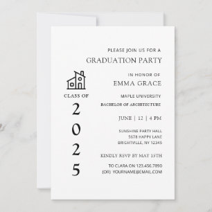 Invitation Partie de graduation en architecture architecte mi