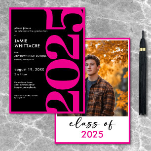 Invitation Partie de graduation minimale de la typographie ro