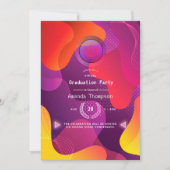 Invitation Partie de graduation virtuelle géométrique (Devant)