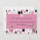 Invitation Partie de gymnastique dans rose, le gris et le (Devant)