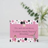 Invitation Partie de gymnastique dans rose, le gris et le (Debout devant)