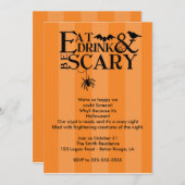 Invitation Partie de Halloween (Devant / Derrière)