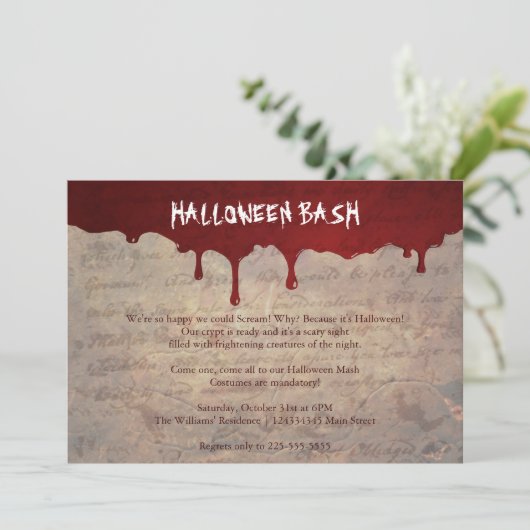 Invitation Partie de Halloween (Debout devant)