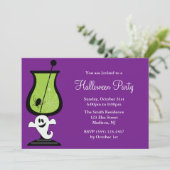 Invitation Partie de Halloween de fantôme de bande dessinée (Debout devant)