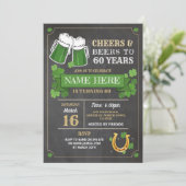 Invitation Partie de Jour de la Saint Patrick de craie (Debout devant)