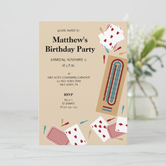 Invitation Partie de la Commission de Cribbage (Debout devant)