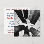 Invitation Partie de l'adolescence de Sleepover ! Bonbon 16 (Devant / Derrière)