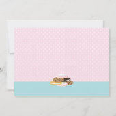 Invitation Partie de lait et de biscuits (rose) (Dos)