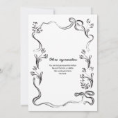 Invitation Partie de l'engagement du Mariage lunatique tirée  (Dos)